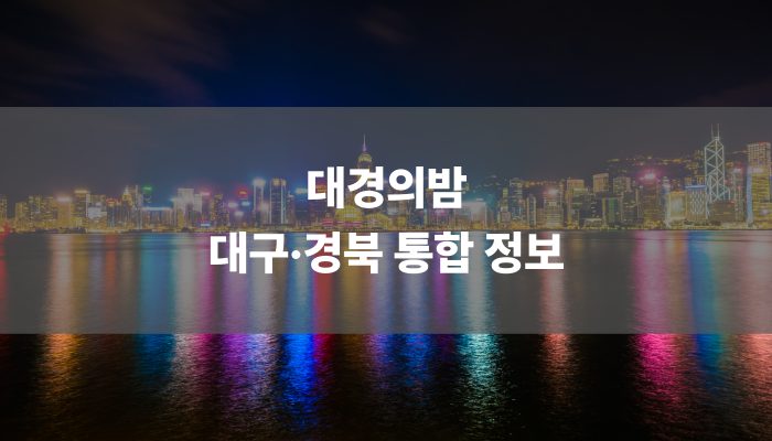 대경의밤 – 대구·경북 통합 정보